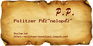 Politzer Pénelopé névjegykártya